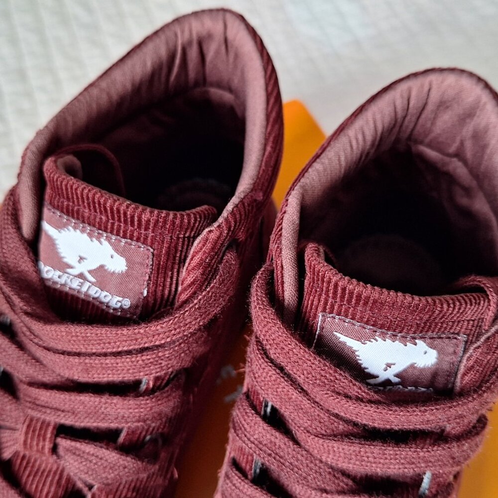 NEW Women's Size 9 Burgundy Corduroy high-top Rocket Dog Sneakers - Picture 4 of 8